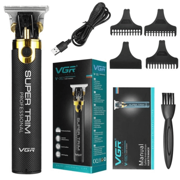 Original VGR V-082 Zero Adjustable Professional Rechargeable Hair trimmer Metal Barber Use Electric Hair Clipper Cordles